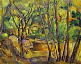 Paul Cezanne Grindstone and Cistern in a Grove painting